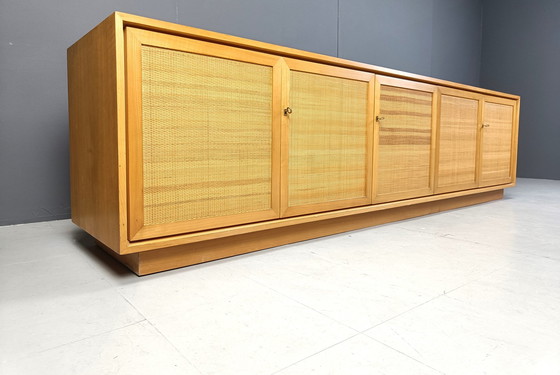 Image 1 of Skandinavisches Rattan-Sideboard, 1970er Jahre