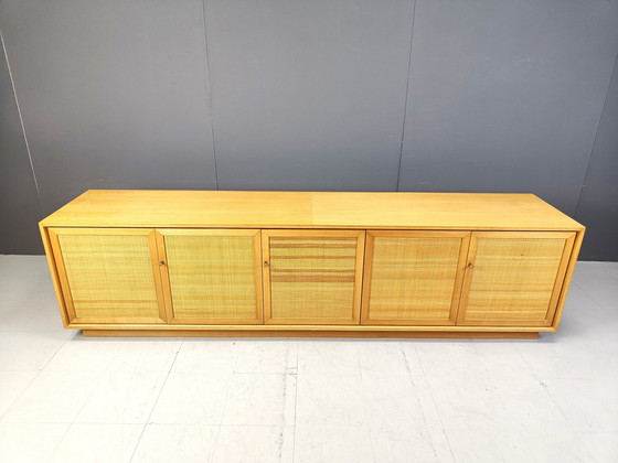 Image 1 of Skandinavisches Rattan-Sideboard, 1970er Jahre