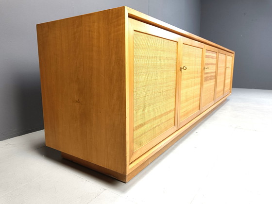 Image 1 of Skandinavisches Rattan-Sideboard, 1970er Jahre