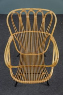 Sehr seltener Rattansessel von Dutch Design , 1960