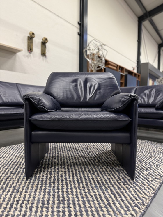Image 1 of Leolux Bora Beta Sessel Blau Leder