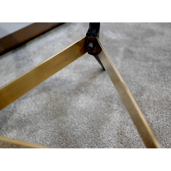 Image 1 of Vintage Couchtisch aus Glas und Metall, 1980