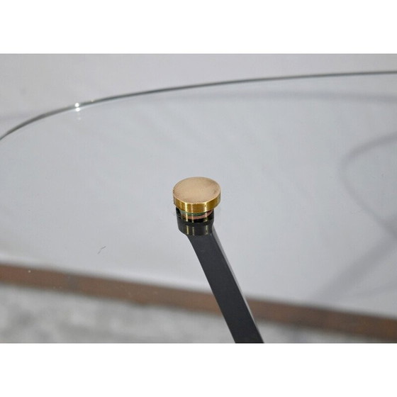 Image 1 of Vintage Couchtisch aus Glas und Metall, 1980