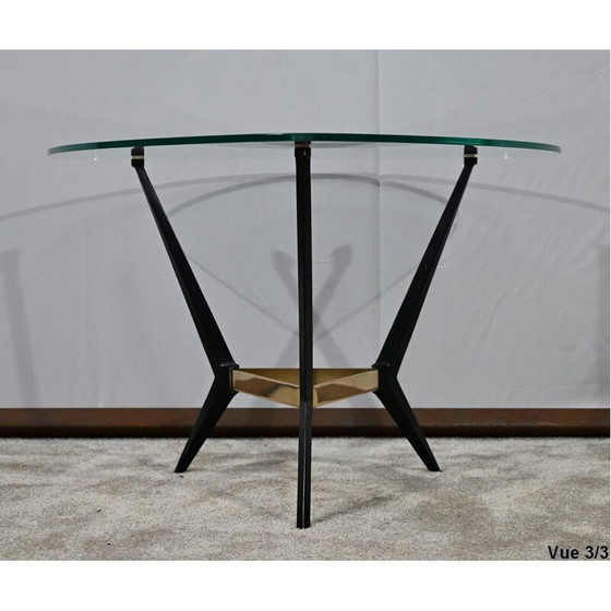 Image 1 of Vintage Couchtisch aus Glas und Metall, 1980