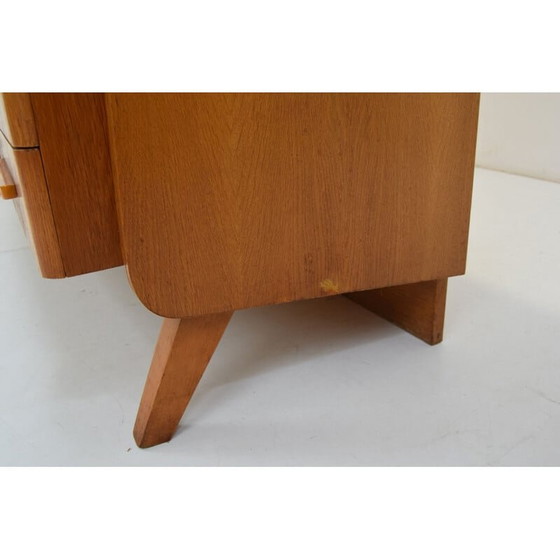 Image 1 of Sekretär aus Eiche und Glas, Tschechoslowakei 1960