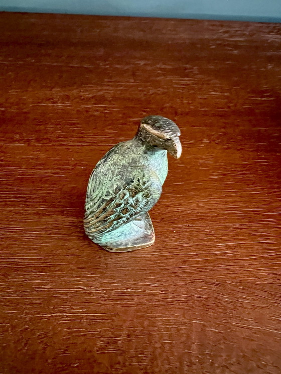 Image 1 of Walter Bosse Mid Century schaal mit Bronze Adler als Glutlöscher