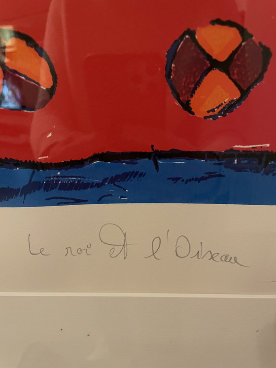 Image 1 of Simon & Bruno Le roi et l'oiseau Siebdruck