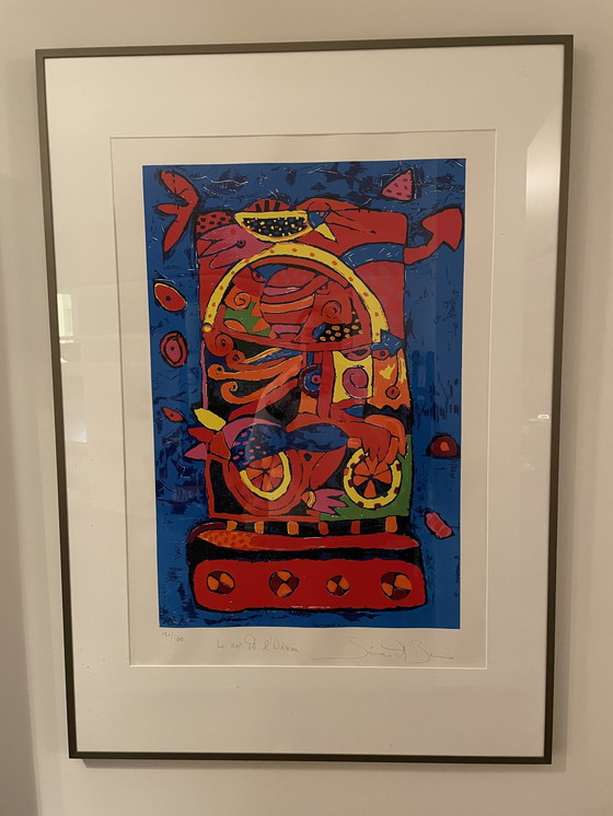 Image 1 of Simon & Bruno Le roi et l'oiseau Siebdruck