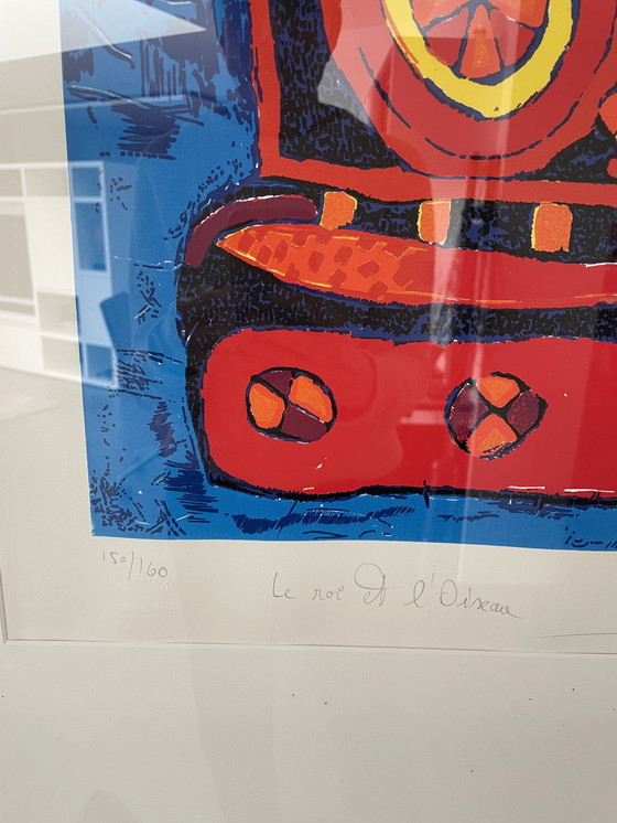 Image 1 of Simon & Bruno Le roi et l'oiseau Siebdruck