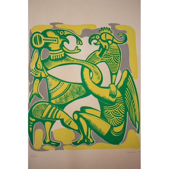 Image 1 of Vintage-Lithographie "Surrealistische Figuren" von Jules Perahim, 1740