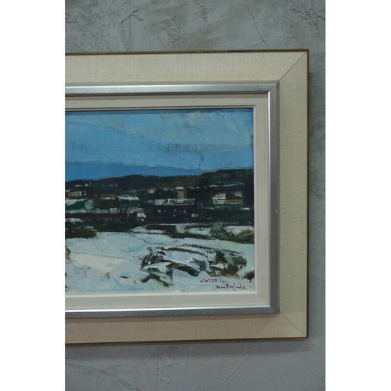 Image 1 of Ölgemälde auf moderner Vintage-Leinwand von Gunnar Herman Berglund, Schweden 1960