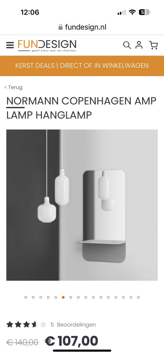 Image 1 of 5 X Normann Copenhagen Amp-Lampen