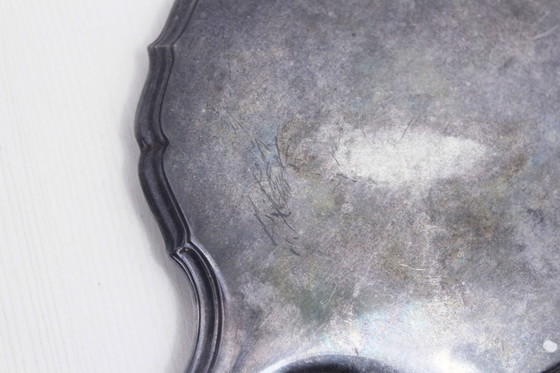 Image 1 of Handspiegel aus versilbertem Metall, Frankreich 1930