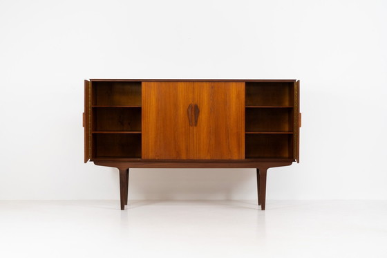 Image 1 of Dänisches Highboard aus Teakholz, 1960er Jahre.