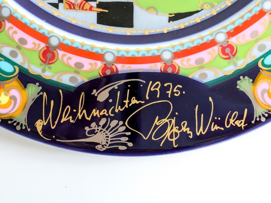 Image 1 of Porzellanteller | Bjørn Wiinblad für Rosenthal | "Verkundigung" Weihnachten 1975