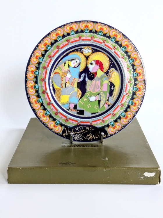Image 1 of Porzellanteller | Bjørn Wiinblad für Rosenthal | "Verkundigung" Weihnachten 1975