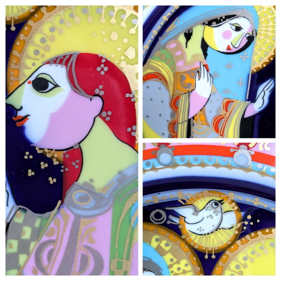 Image 1 of Porzellanteller | Bjørn Wiinblad für Rosenthal | "Verkundigung" Weihnachten 1975