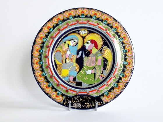 Image 1 of Porzellanteller | Bjørn Wiinblad für Rosenthal | "Verkundigung" Weihnachten 1975