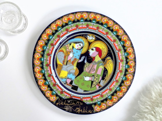Image 1 of Porzellanteller | Bjørn Wiinblad für Rosenthal | "Verkundigung" Weihnachten 1975