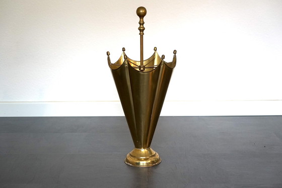 Image 1 of Vintage Schirmständer Aus Messing, 1970Er 