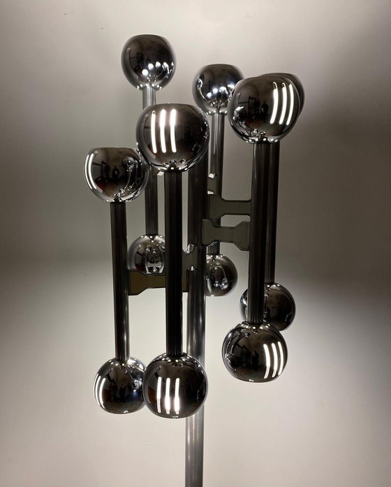 Image 1 of Vintage Space Age 12 Licht Stehleuchte, 1970