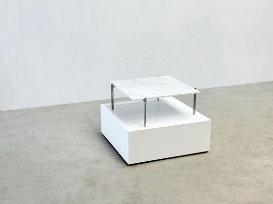 Image 1 of Pk61 Couchtisch von Poul Kjaerholm Ekc Dänemark 1956 mit Carrara-Marmorplatte