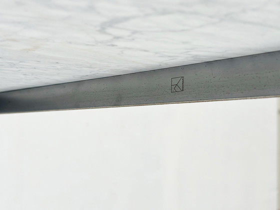 Image 1 of Pk61 Couchtisch von Poul Kjaerholm Ekc Dänemark 1956 mit Carrara-Marmorplatte