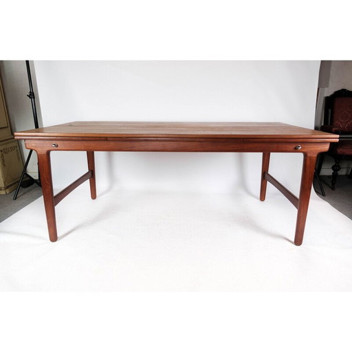Alter dänischer Esstisch aus Teakholz mit Verlängerungsplatten, 1960er Jahre