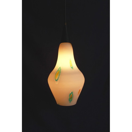 Image 1 of Mid-Century Murrina Muranoglas-Hängeleuchte mit Murrine, Italien 1950er Jahre
