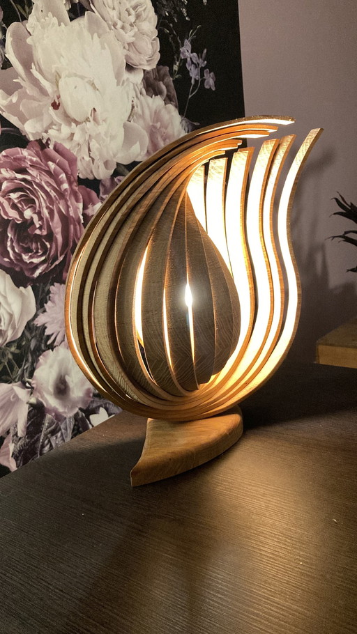 Holz Design Lampe von Enaol