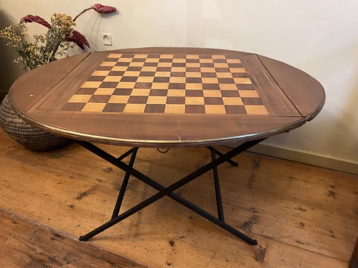Vintage Dambordtable Spieltisch Couchtisch Französisch