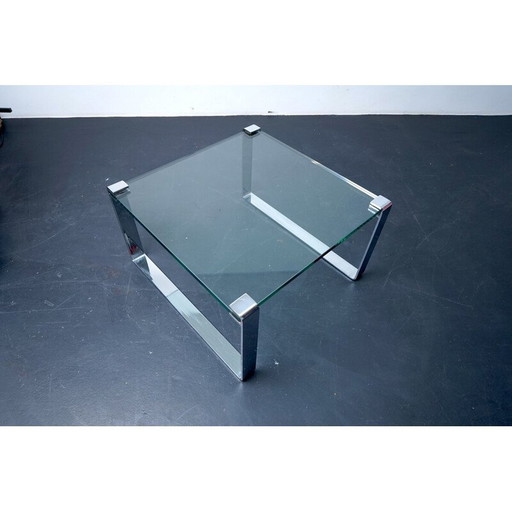 Vintage Glasbeistelltisch von Peter Draenert für Draenert, Deutschland 1960