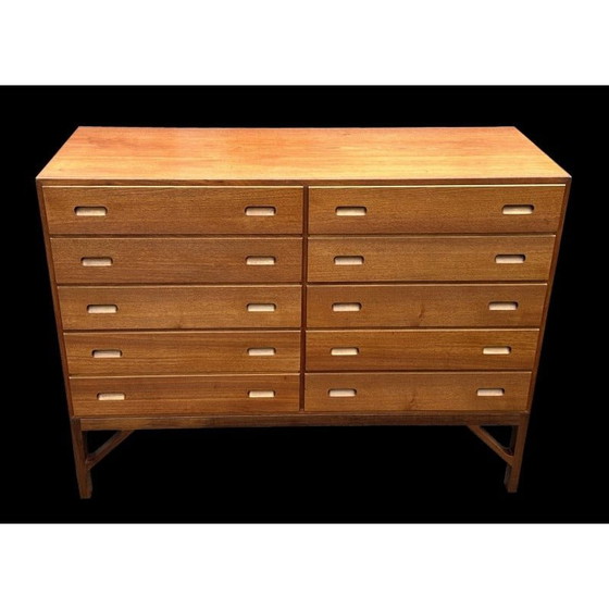 Image 1 of Vintage Kommode aus Teakholz mit 10 Schubladen von Borge Mogensen für Fdb Mobler