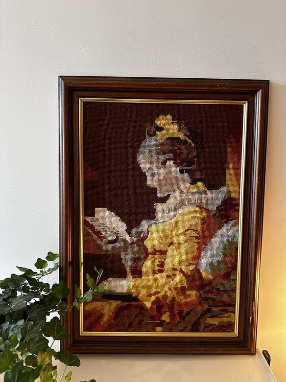 Image 1 of Vintage-Rahmen mit Stickerei