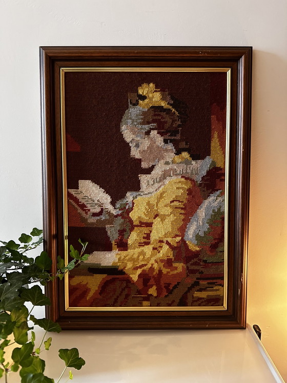 Image 1 of Vintage-Rahmen mit Stickerei