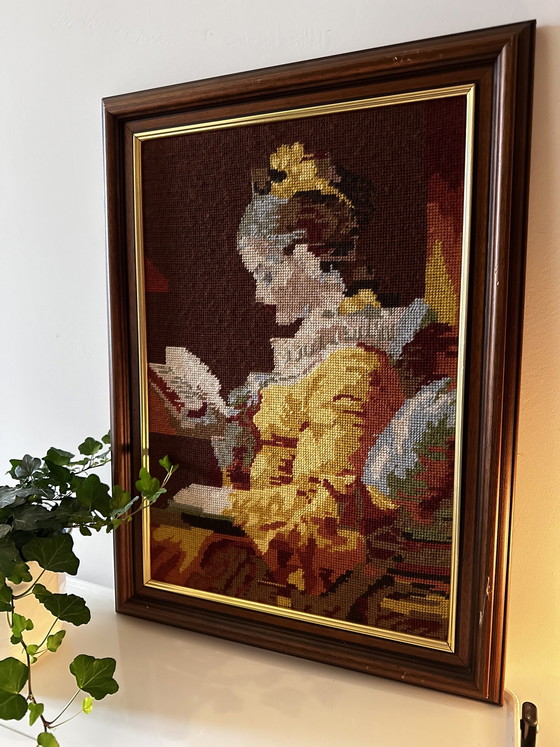 Image 1 of Vintage-Rahmen mit Stickerei