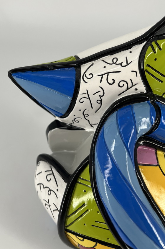 Image 1 of Limited Edition Romero Britto "Happy Cat" Figur Mit Signatur Und Markierung
