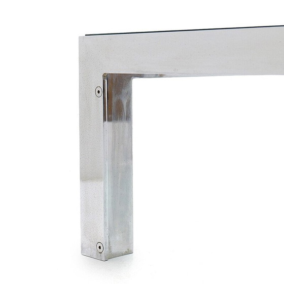 Image 1 of Vintage Couchtisch aus Stahl und Glas von Alberto Rosselli für Saporiti, 1970er Jahre