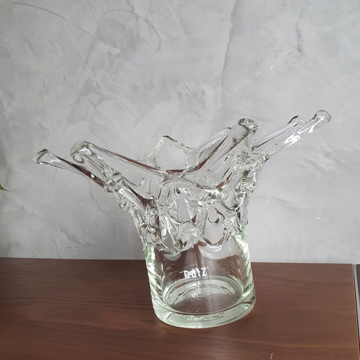 Vase aus mundgeblasenem Glas