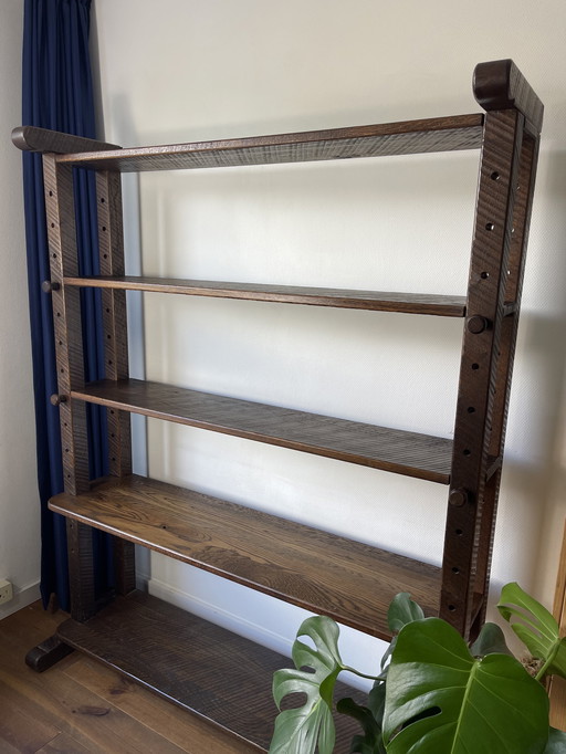 Vintage Wandschrank aus massiver Eiche