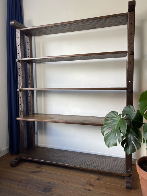 Vintage Wandschrank aus massiver Eiche