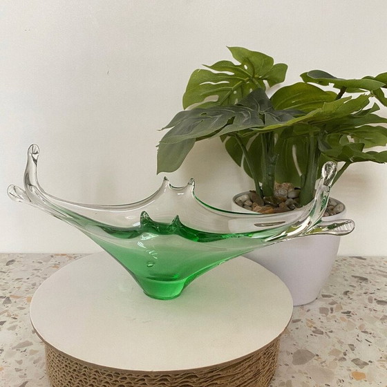 Image 1 of Grüne Gondel aus Muranoglas für Cristallo Venezia Ccc, Italien 1960