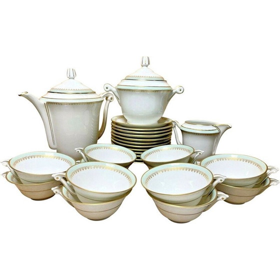Image 1 of Vintage Art Deco Porzellan Kaffeeservice von Limoges Ch. Field Haviland