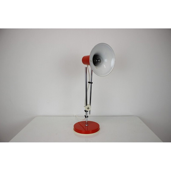 Image 1 of Vintage Spage Age Tischlampe aus Metall und Chrom, Ungarn 1970