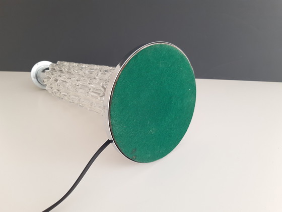 Image 1 of Richard Essig Tischlampe mit Chrom und Kristall und Original-Lampenschirm