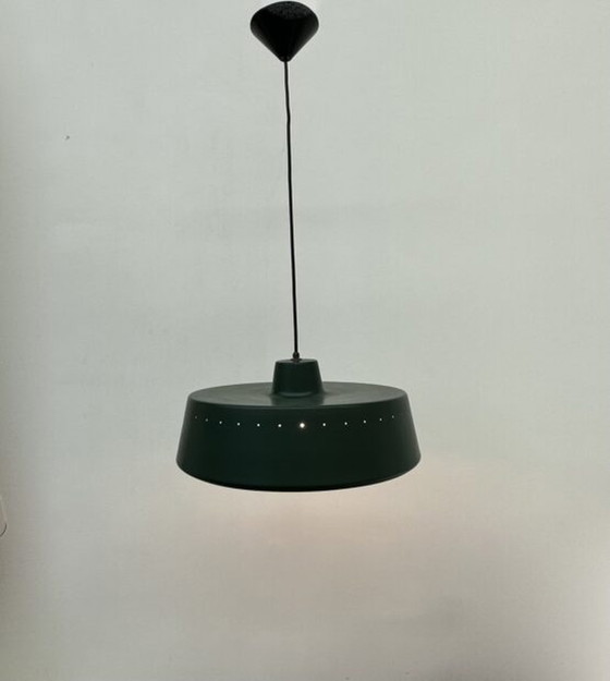 Image 1 of Grüne Hängelampe, Mid Century Design, 1970er Jahre