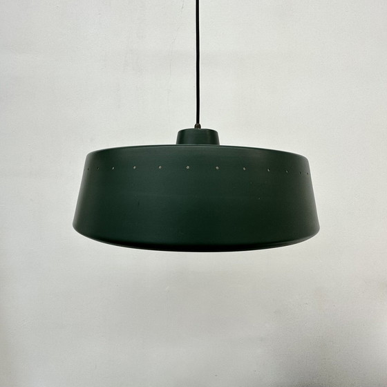 Image 1 of Grüne Hängelampe, Mid Century Design, 1970er Jahre