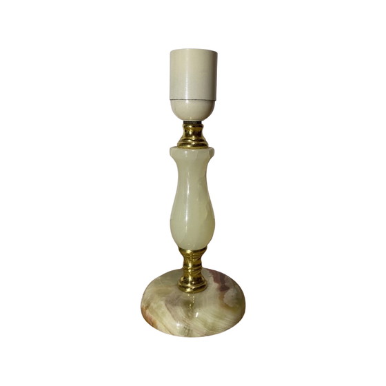 Image 1 of Tischlampe aus grünem Marmor