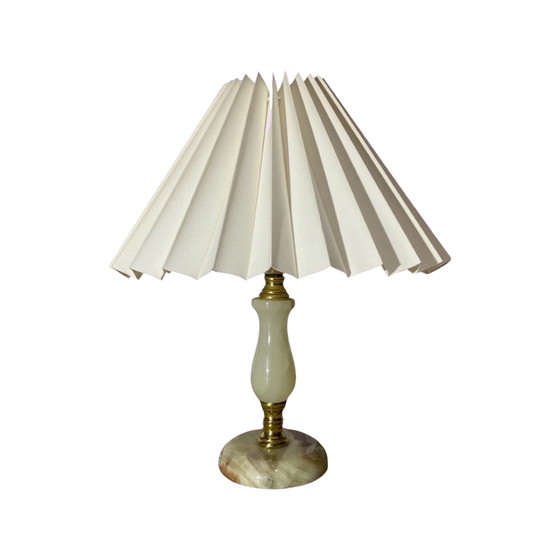 Image 1 of Tischlampe aus grünem Marmor