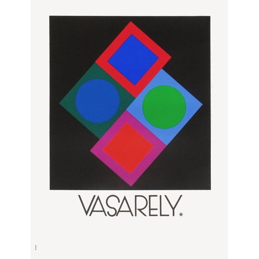 Vintage-Plakat von Vasarely, 1970